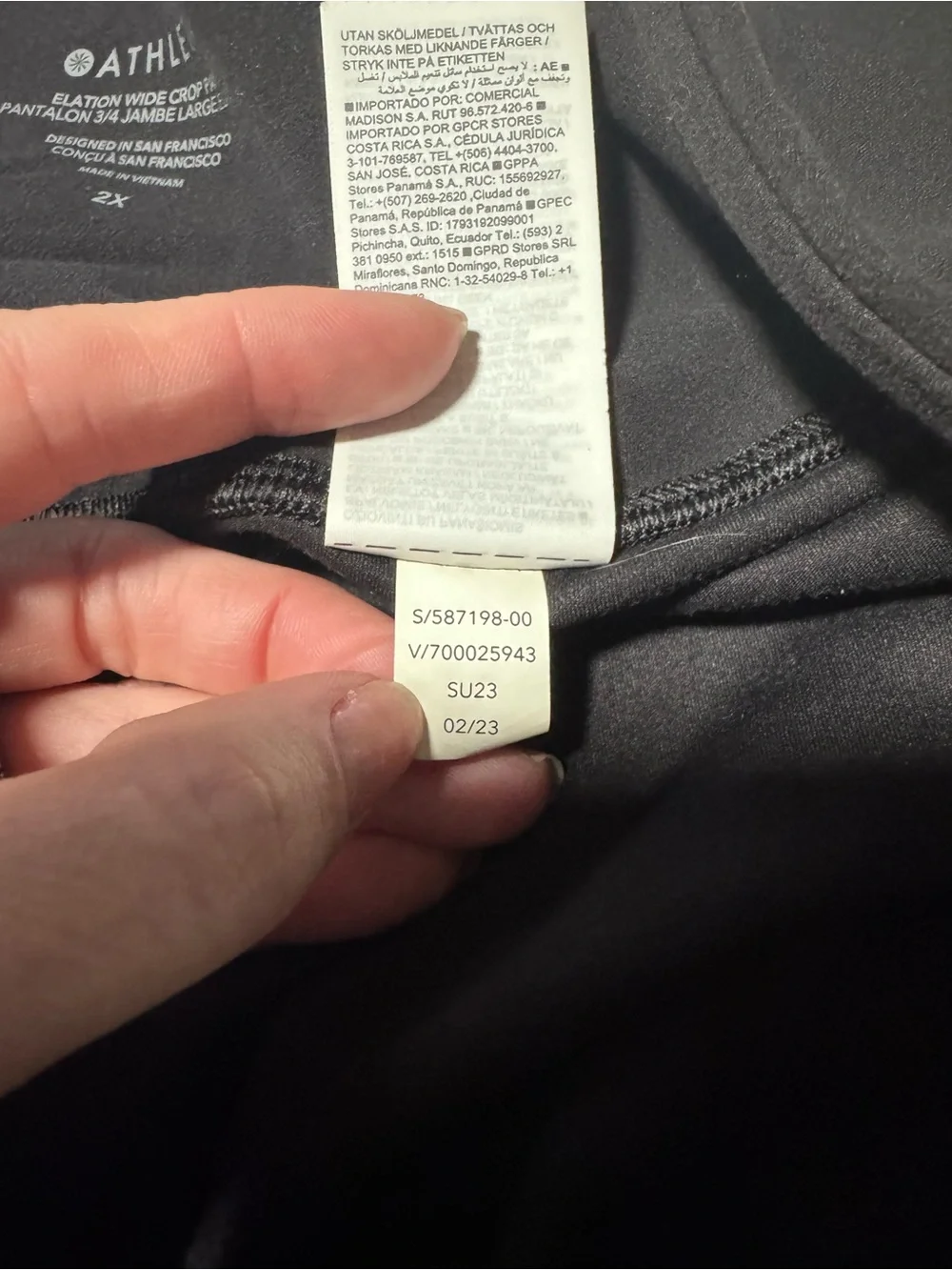 Athleta ELATION WIDE CROP PANT Black Size 2x